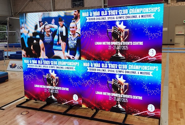 DazBags DazVision BigScreen in use at a gymnastics event